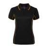 Black Gold Ladies Piping Polo Shirts